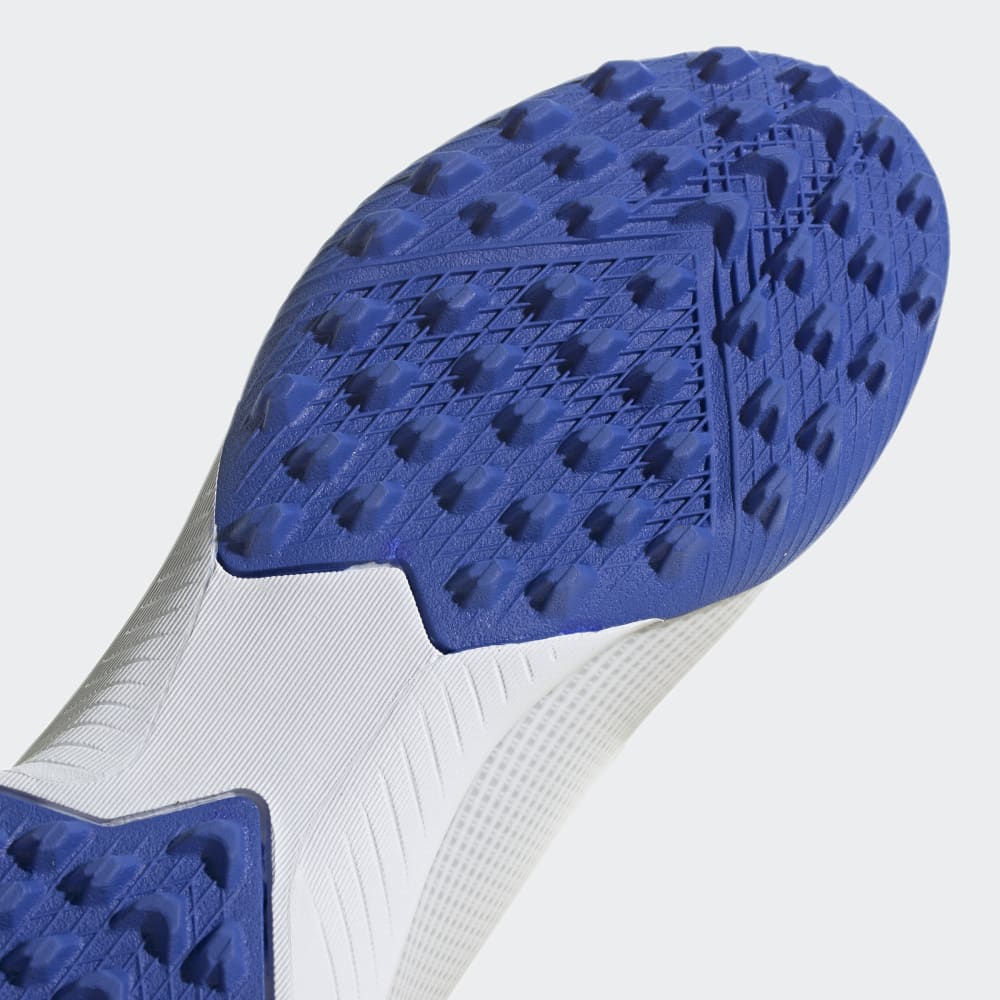 Zapatos de fútbol adidas X Speed ​​Flow.3 TF J para niños, color blanco y azul