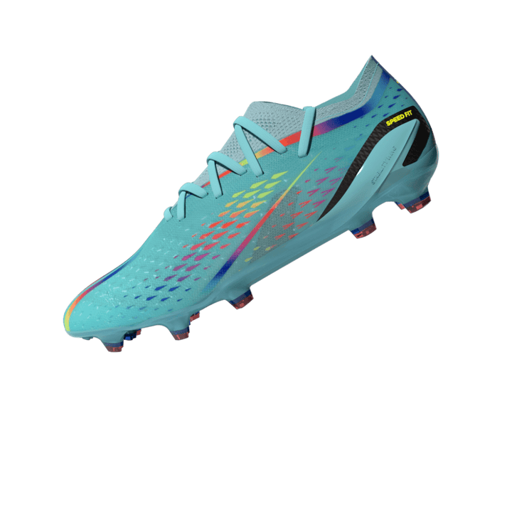 Botas de fútbol para terreno firme adidas X Speed ​​Portal 1 FG Aqua/Rojo
