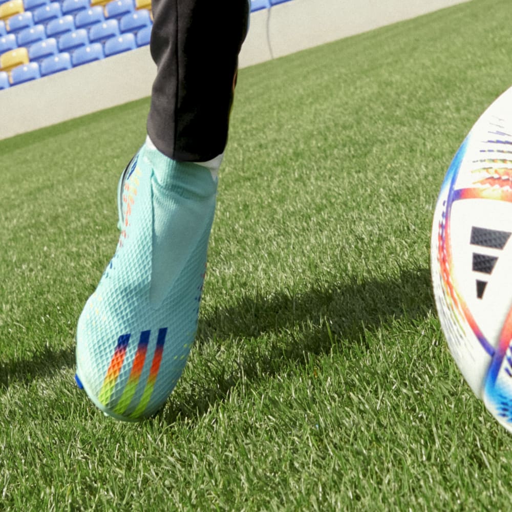 Botas de fútbol para superficies firmes adidas Speed ​​Potal 3 FG Agua/Azul/Amarillo