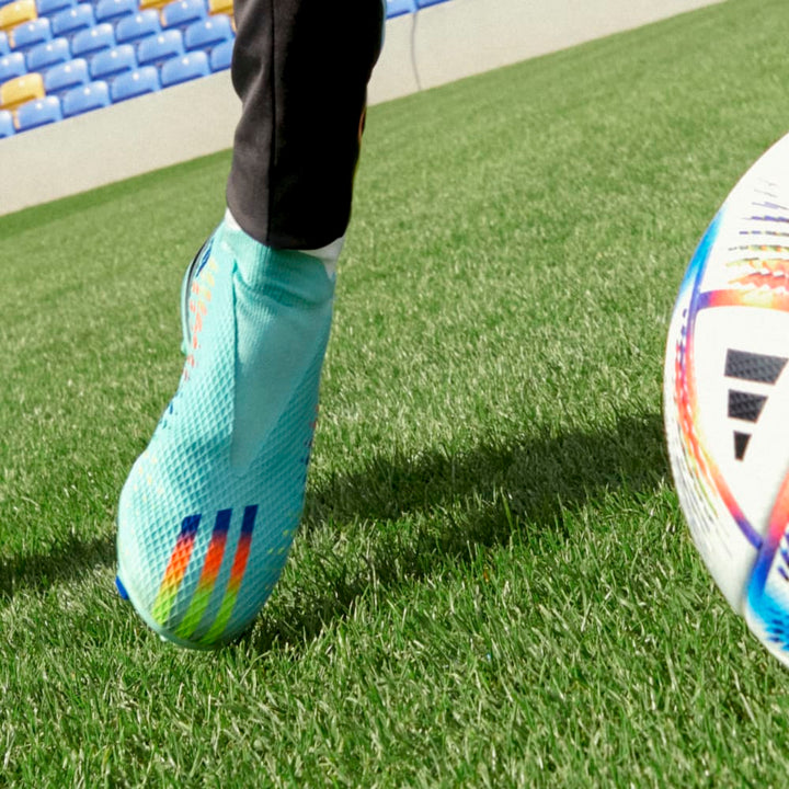 Botas de fútbol para superficies firmes adidas Speed ​​Potal 3 FG Agua/Azul/Amarillo