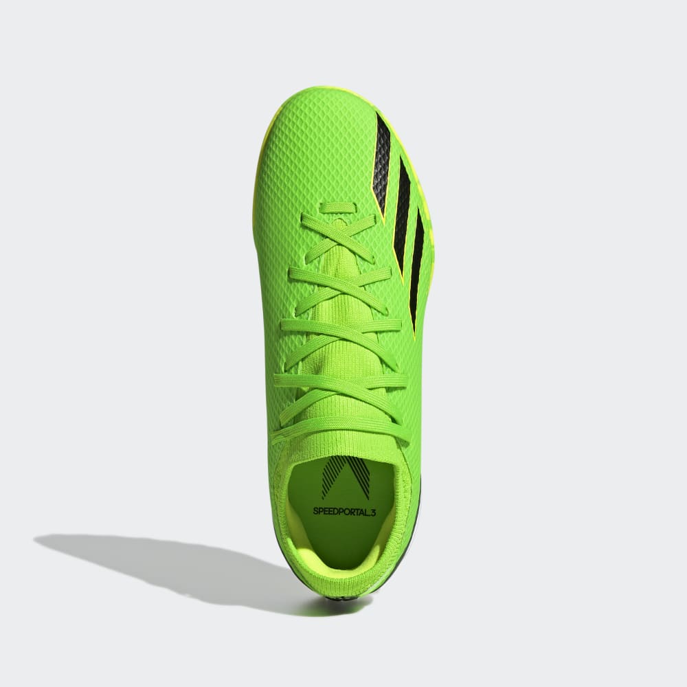 Botas de fútbol adidas X Speed ​​Portal 3 TF J para niños, color verde