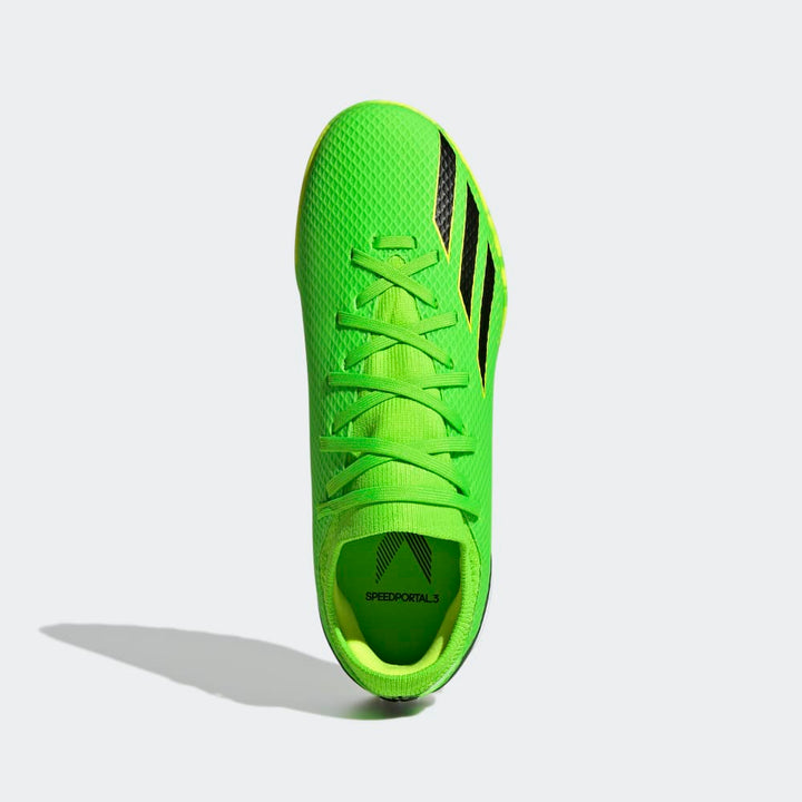 Botas de fútbol adidas X Speed ​​Portal 3 TF J para niños, color verde