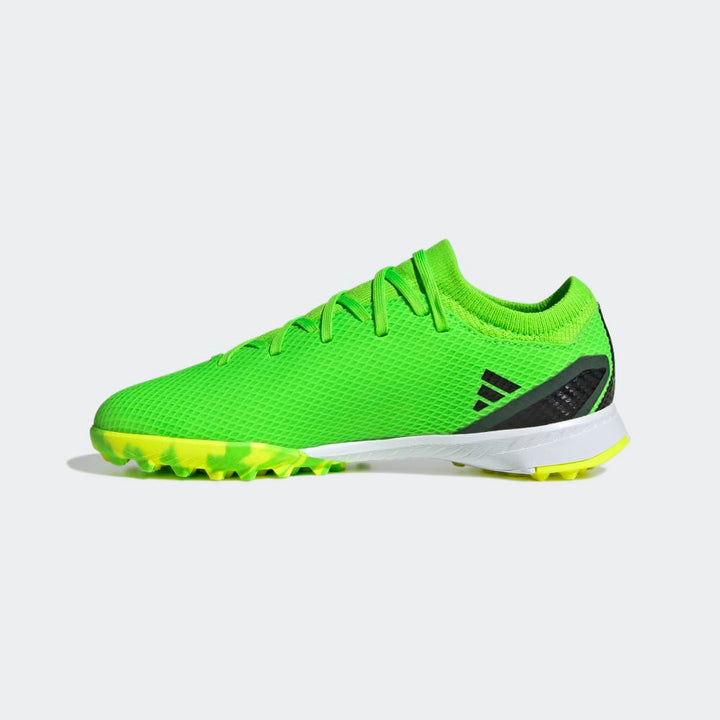 Botas de fútbol adidas X Speed ​​Portal 3 TF J para niños, color verde