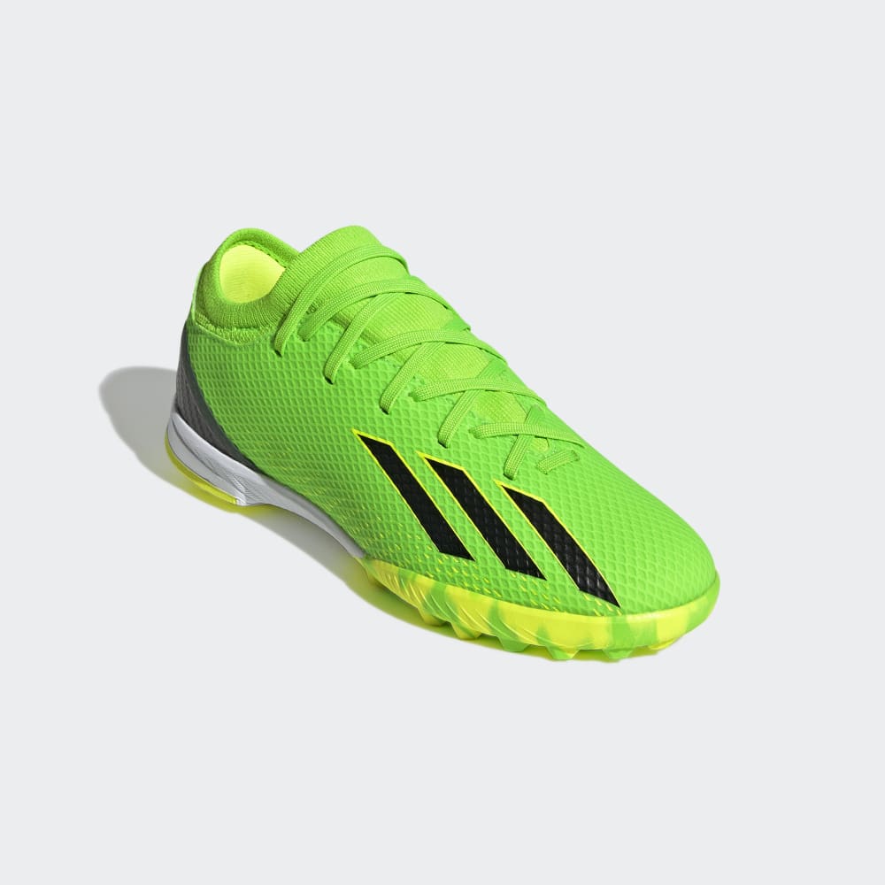 Botas de fútbol adidas X Speed ​​Portal 3 TF J para niños, color verde