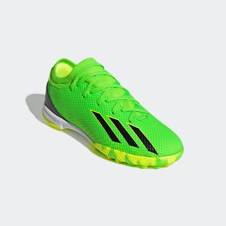 Botas de fútbol adidas X Speed ​​Portal 3 TF J para niños, color verde