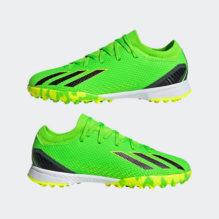 adidas Kid's X Speed Portal 3 TF J Turf Football Boots Green