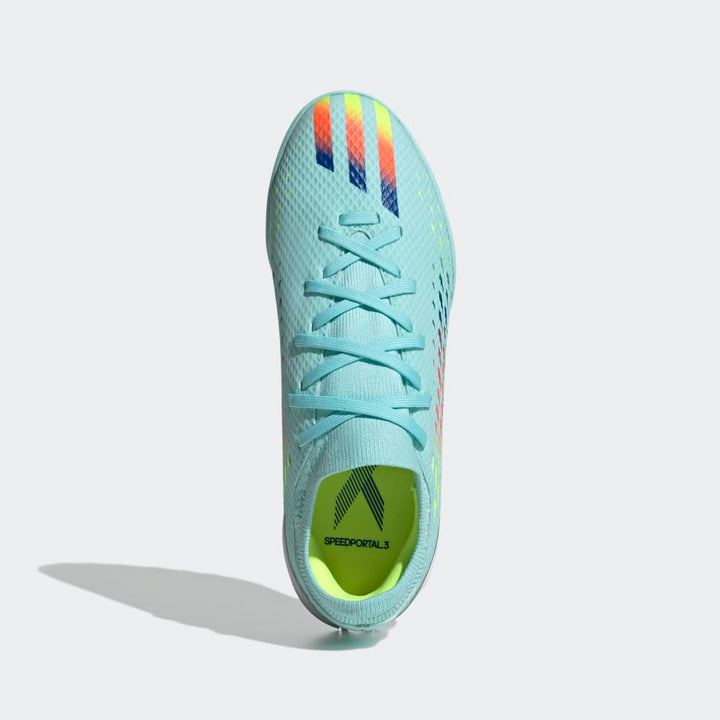 Botas de fútbol para césped adidas X Speed ​​Portal 3 TF J para niños Aqua/Azul