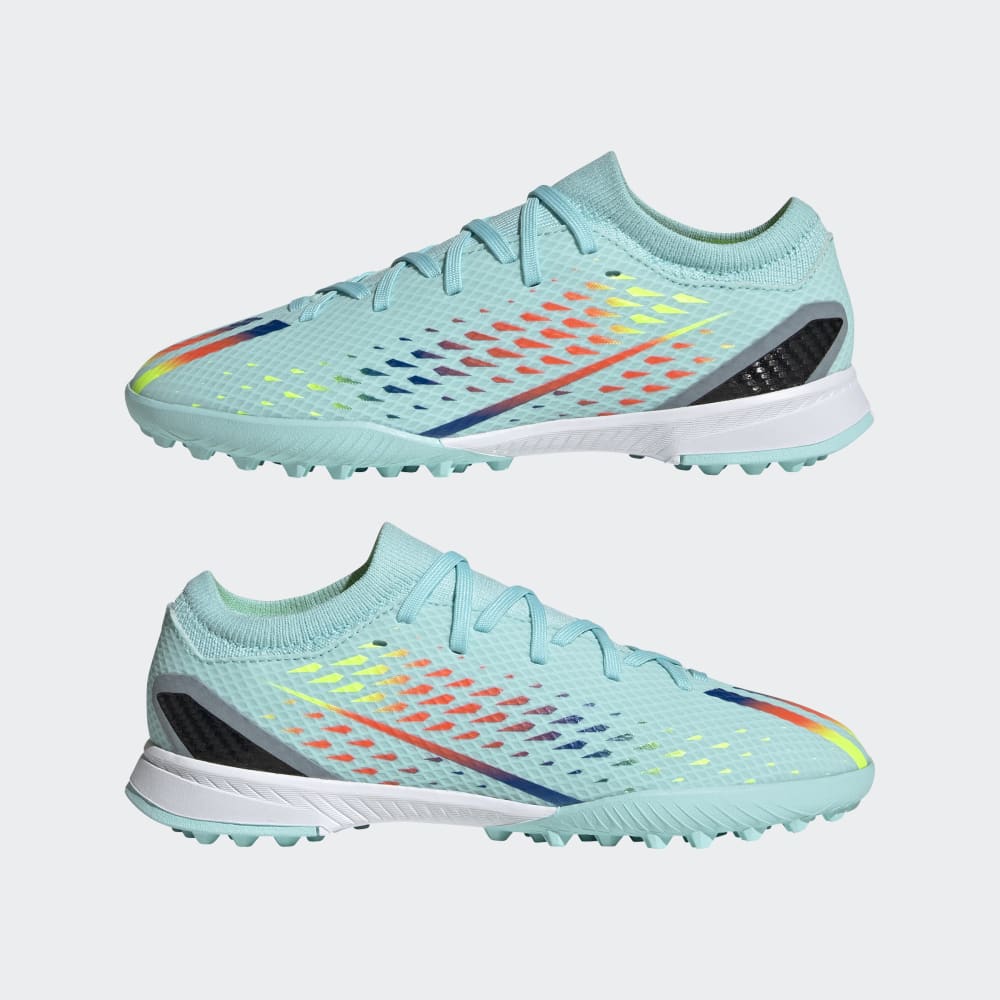 Botas de fútbol para césped adidas X Speed ​​Portal 3 TF J para niños Aqua/Azul