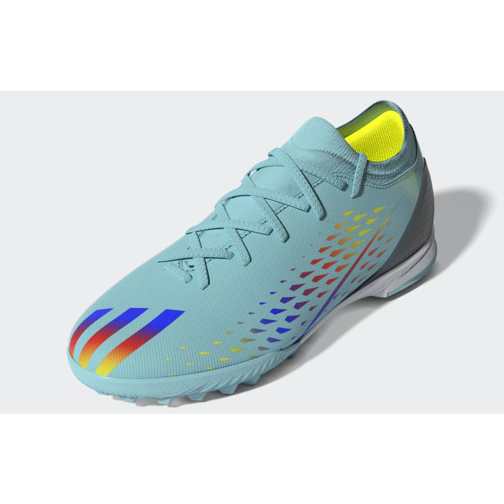 adidas Kid's X Speed Portal 3 TF J Turf Football Boots Aqua/Blue