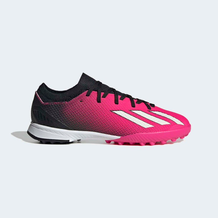 Botas de fútbol adidas X Speedportal.3 TF J para niños, color negro y rosa