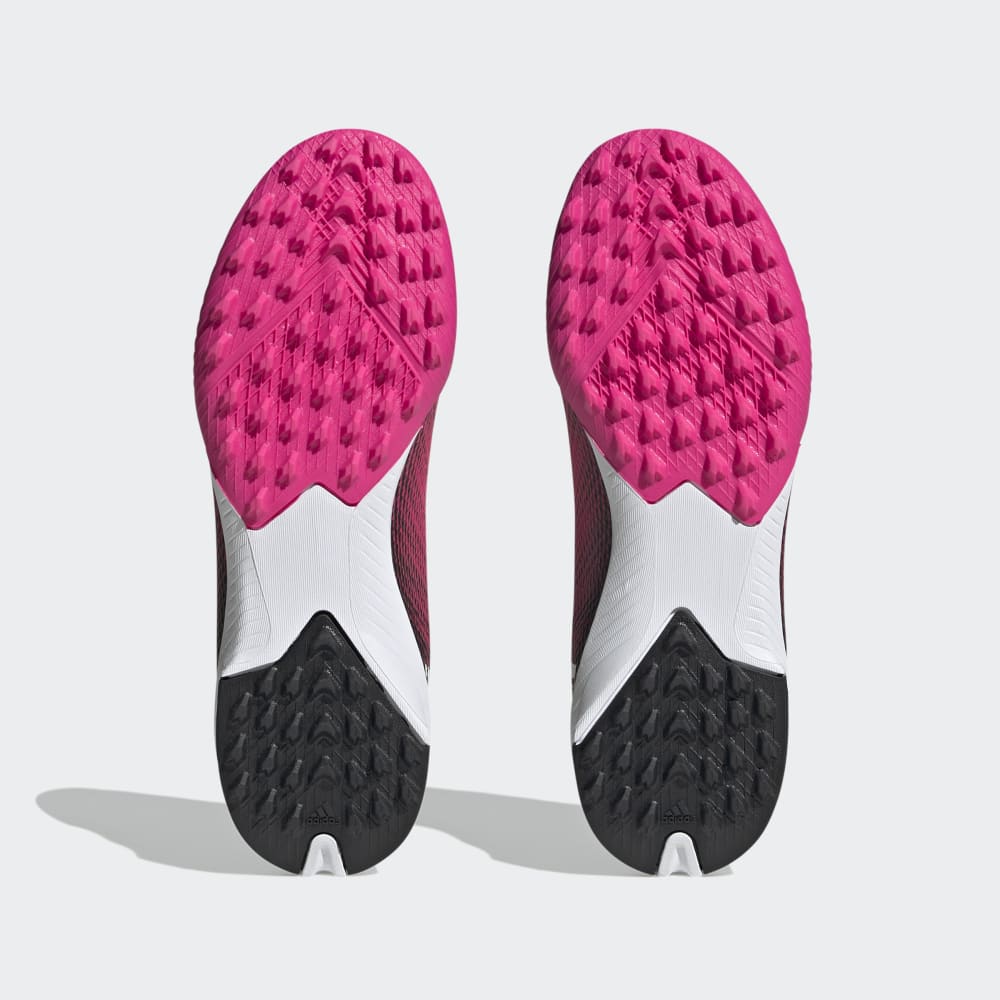 Botas de fútbol adidas X Speedportal.3 TF J para niños, color negro y rosa