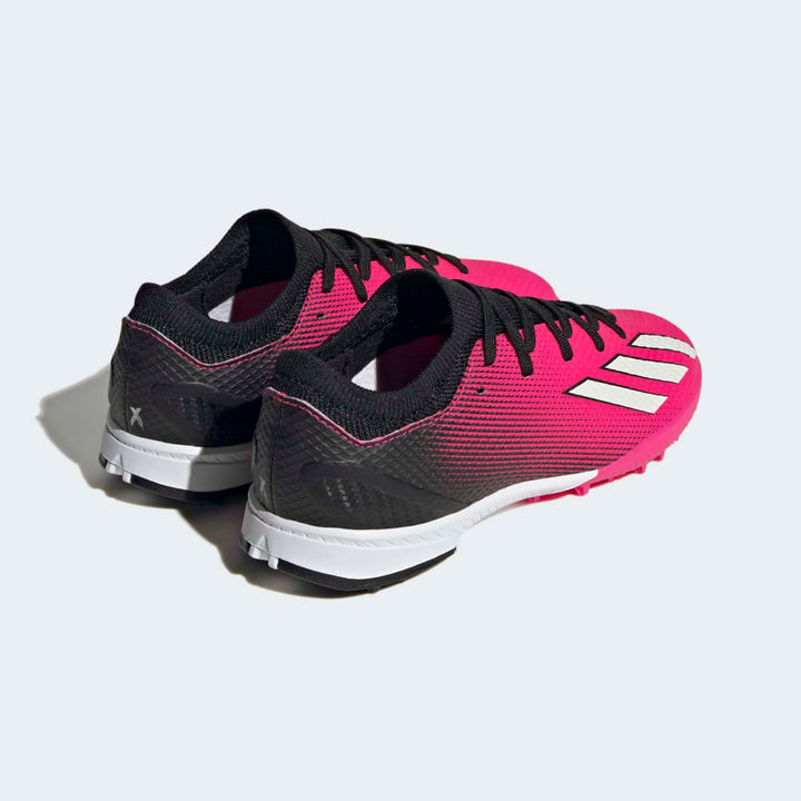 adidas Kid's X Speedportal.3 TF J Turf Football Boots Black/Pink