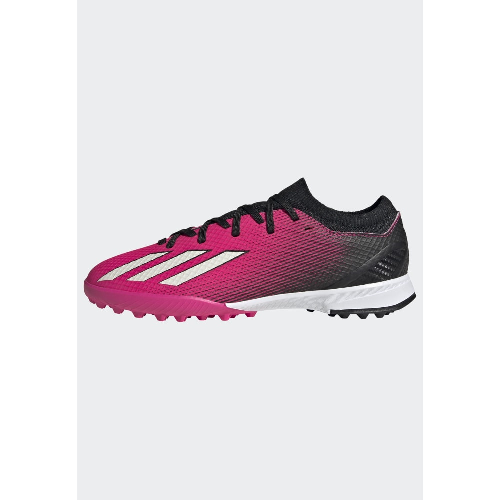 Botas de fútbol adidas X Speedportal.3 TF J para niños, color negro y rosa