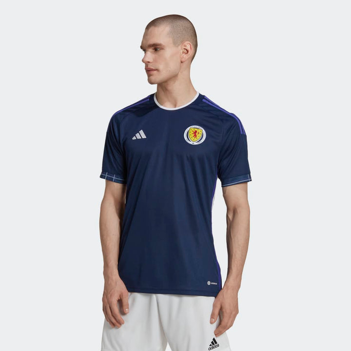 adidas Camiseta de local de Escocia para hombre 22, color azul marino