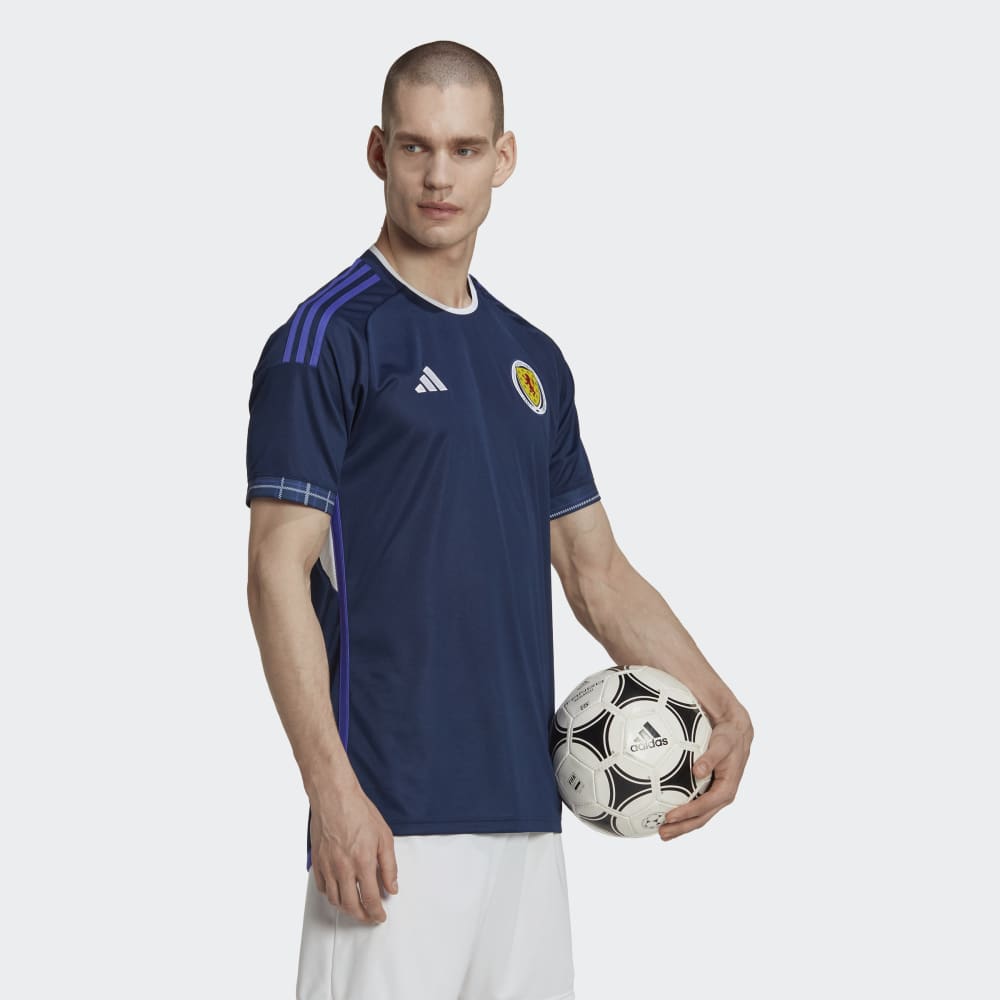 adidas Camiseta de local de Escocia para hombre 22, color azul marino