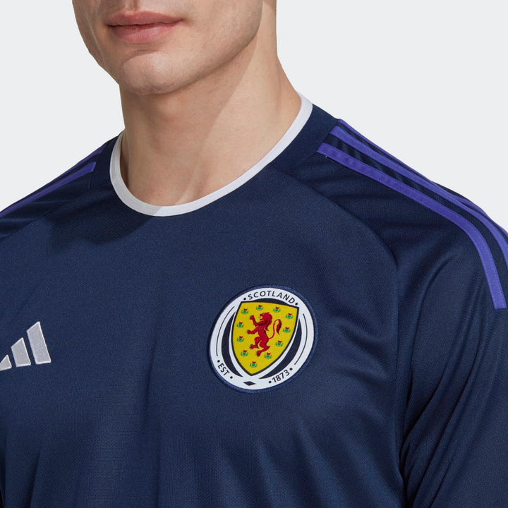 adidas Camiseta de local de Escocia para hombre 22, color azul marino