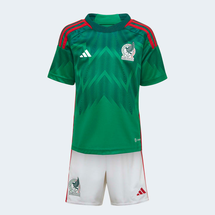 Miniequipación adidas México Home para niños 22 Verde