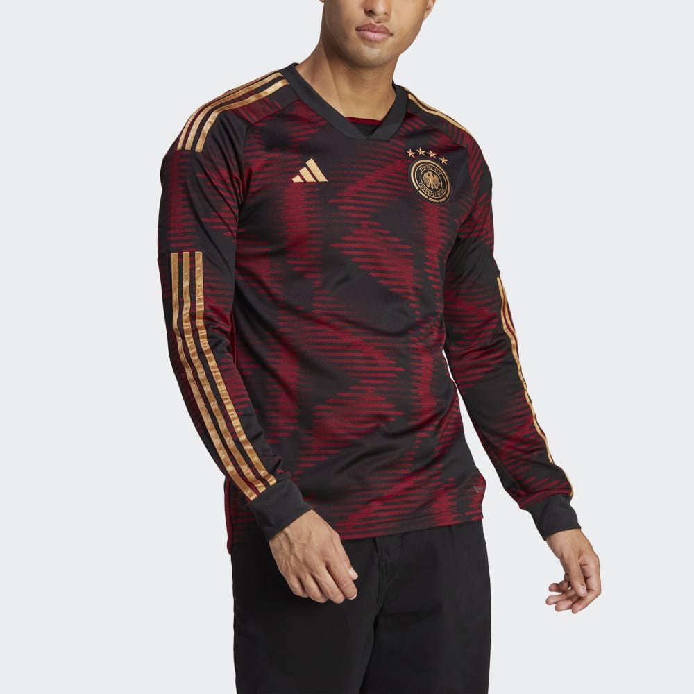 adidas Germany Away Long Sleeve Jersey 22 Black/Red