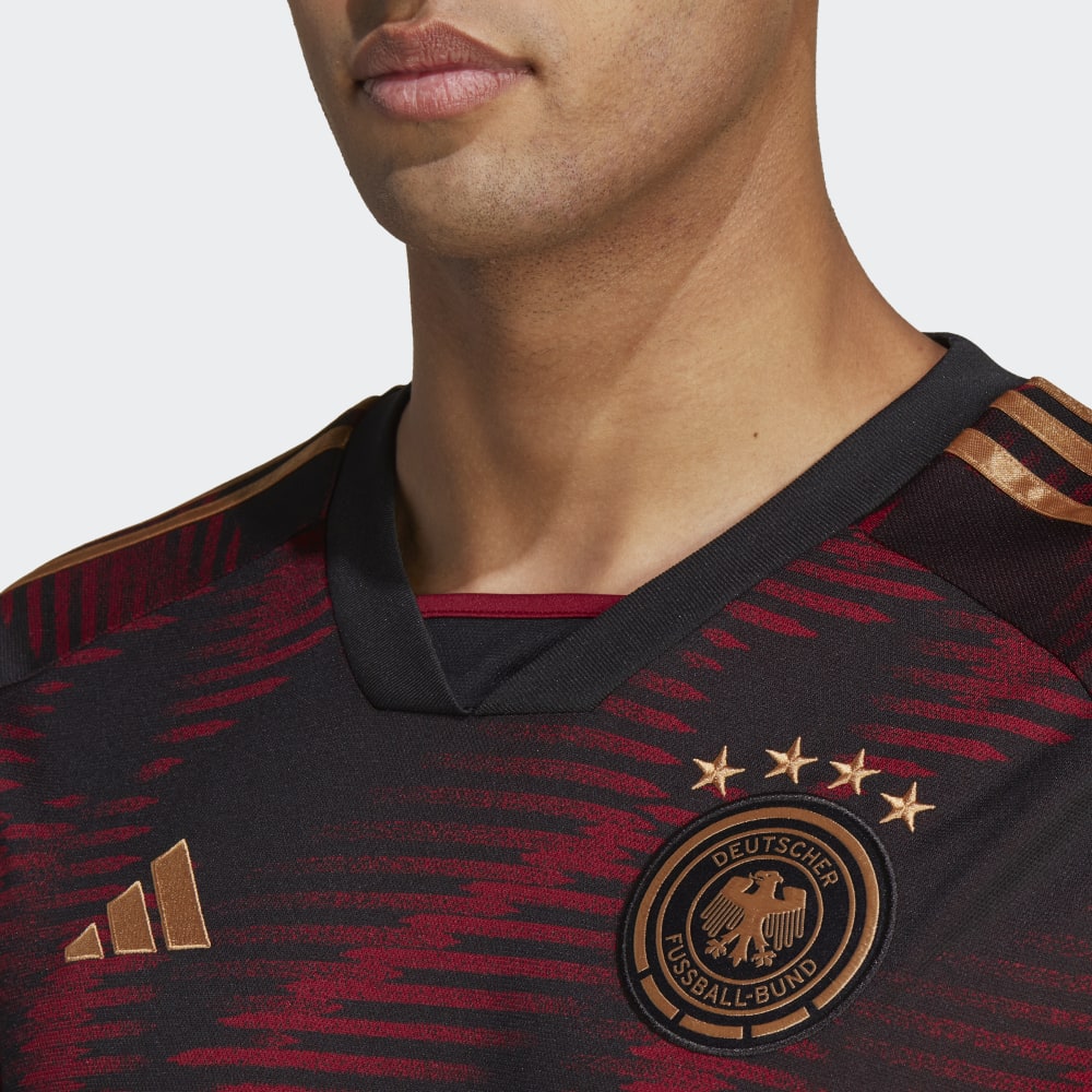 adidas Alemania Away Camiseta Manga Larga 22 Negro/Rojo