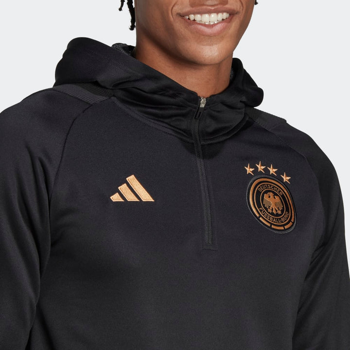 Sudadera con capucha adidas Alemania para hombre, color negro