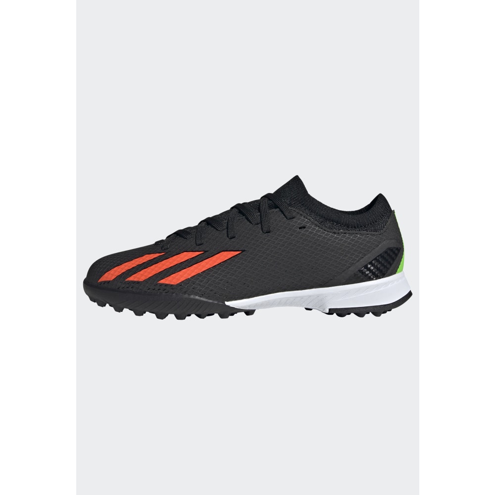 Botas de fútbol adidas X Speed ​​Portal 3 TF J para niños, color negro y rojo