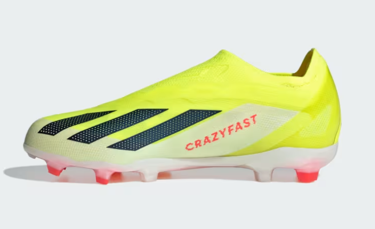 Botas de fútbol para terreno firme adidas X Crazyfast Elite Laceless FG para niños