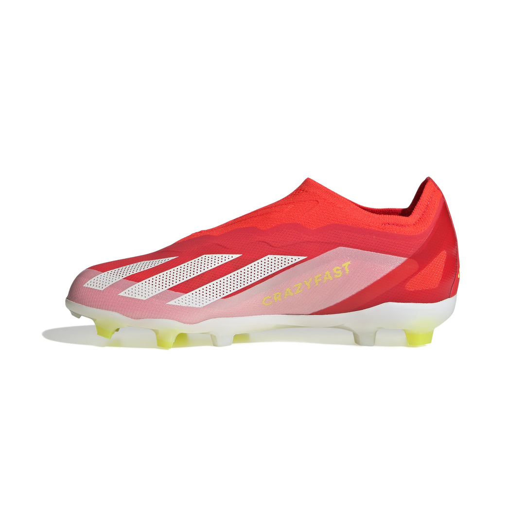 Botas de fútbol para terreno firme adidas X Crazyfast Elite Laceless FG para niños