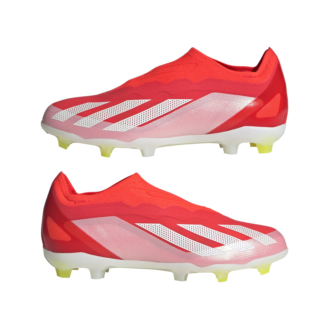 Botas de fútbol para terreno firme adidas X Crazyfast Elite Laceless FG para niños