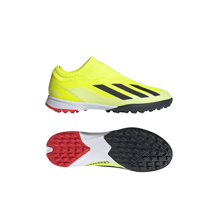 Zapatos de césped para niños adidas X Crazyfast League Laceless TF