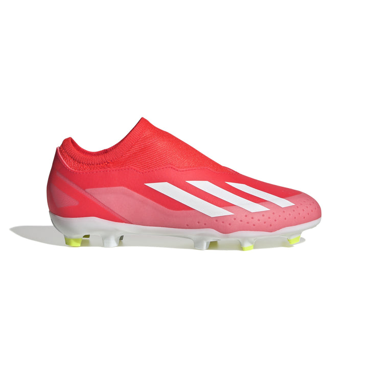 Botas de fútbol para terreno firme adidas X Crazyfast League Laceless FG para niños