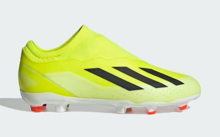 Botas de fútbol para terreno firme adidas X Crazyfast League Laceless FG para niños