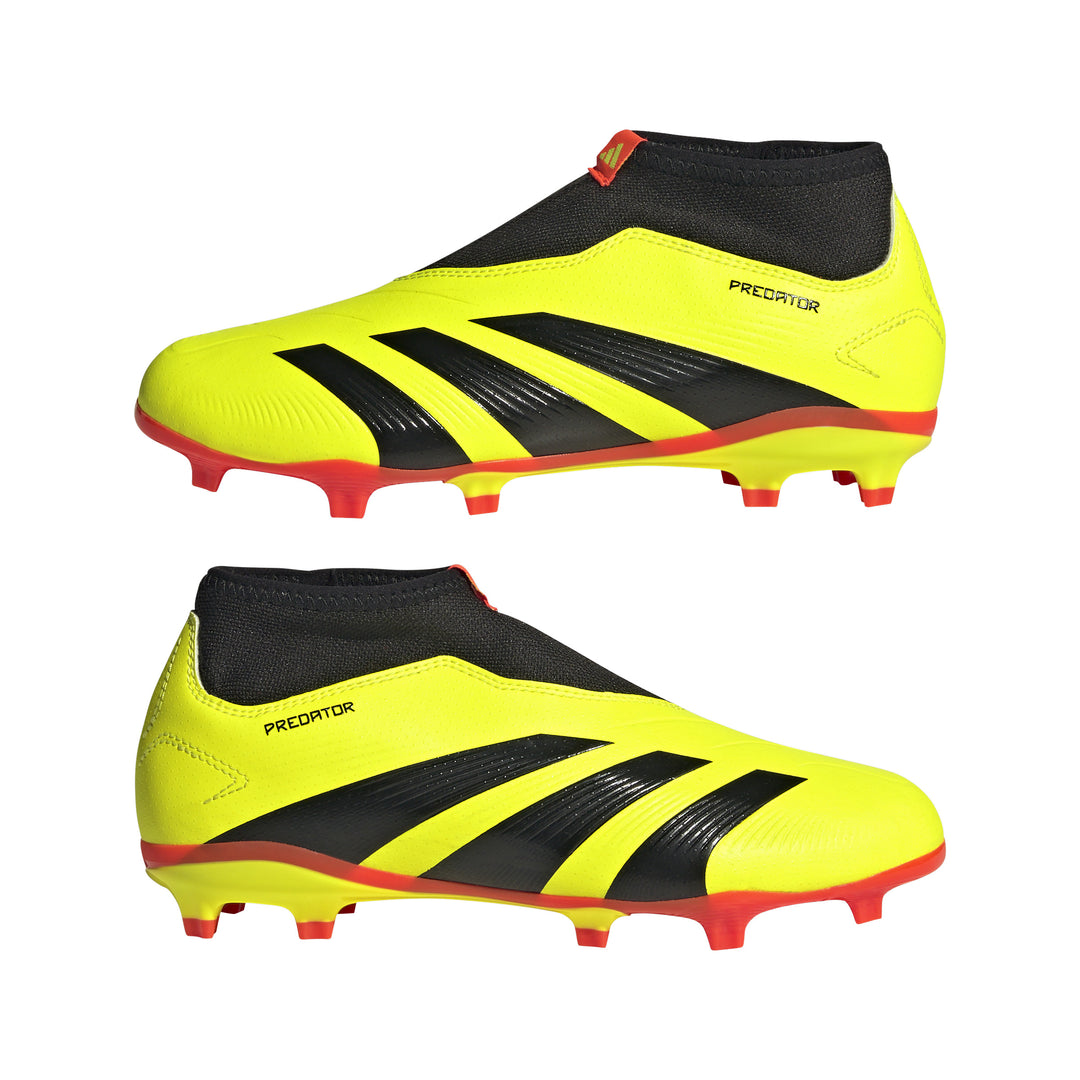 Botas de fútbol para terreno firme adidas Predator League Laceless FG para niños