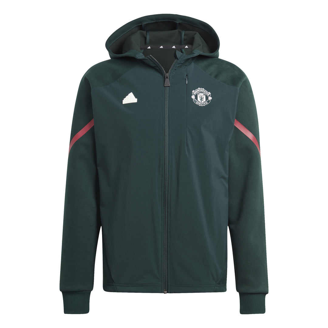 Sudadera con capucha y cremallera completa del Manchester United de adidas