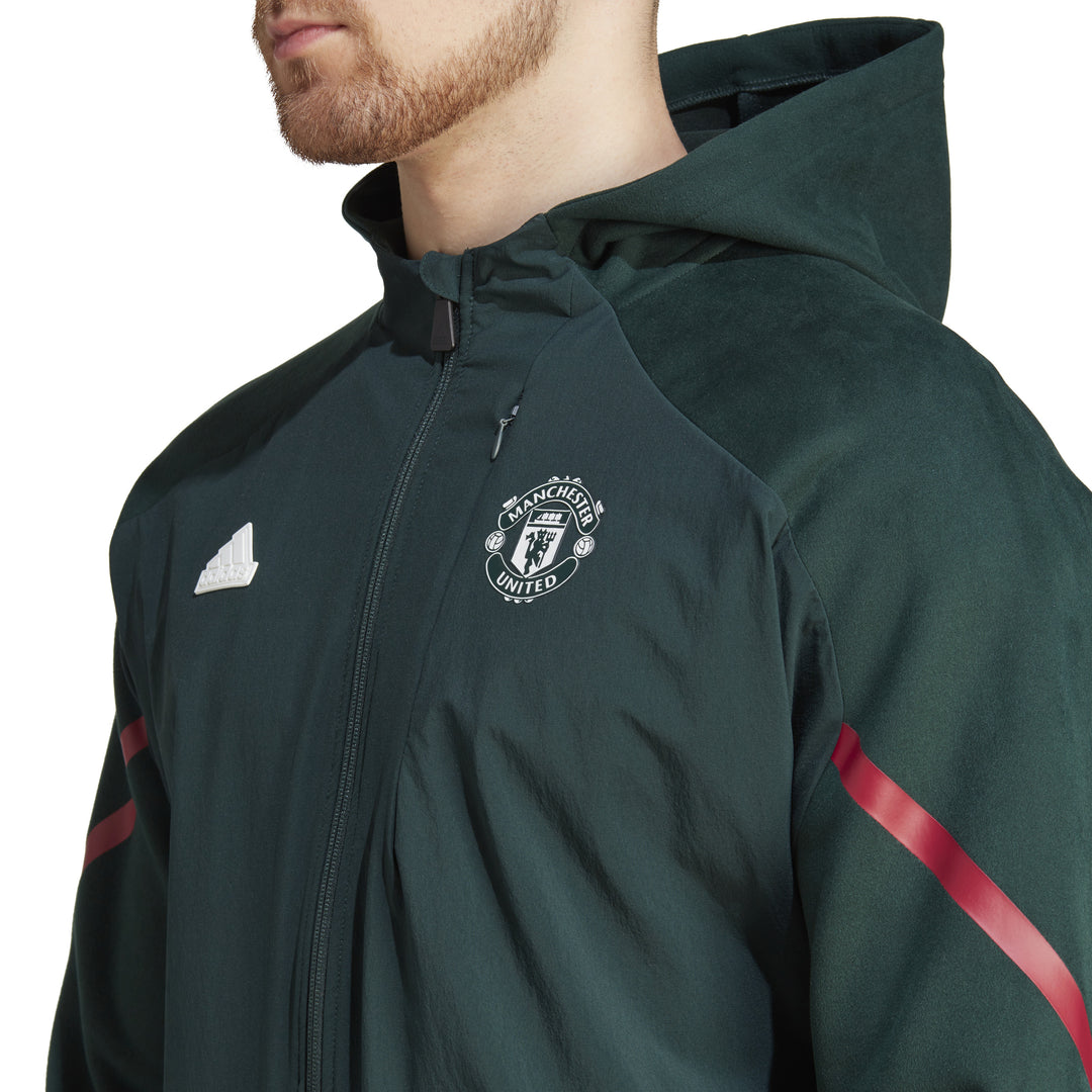 Sudadera con capucha y cremallera completa del Manchester United de adidas