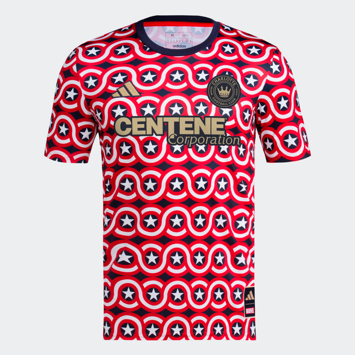 adidas Kid's Charlotte FC Red Americana x Captain America Pre-Match Top 23