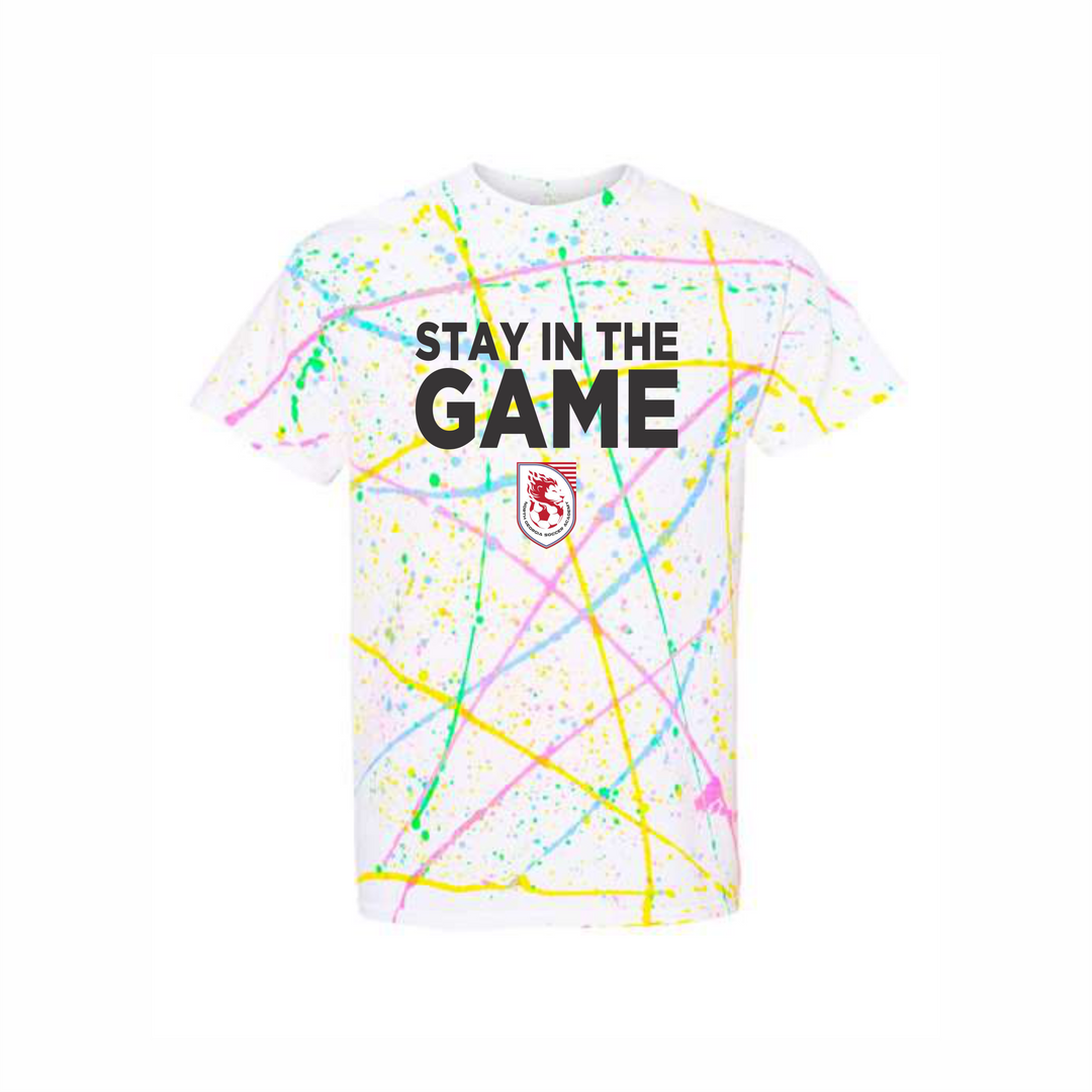 NGSA A Splatter Tee White/Rainbow