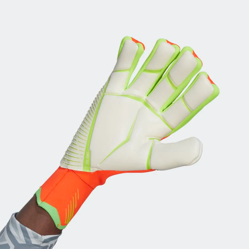 adidas Predator Edge Fingersave Pro Goalkeeper Gloves Solar Red/Solar Green