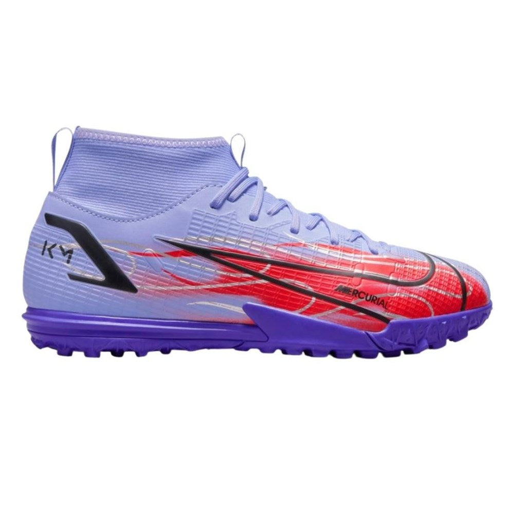 Zapatos de fútbol para césped Nike Jr. Mercurial Superfly 8 Academy KM TF para niños pequeños/grandes