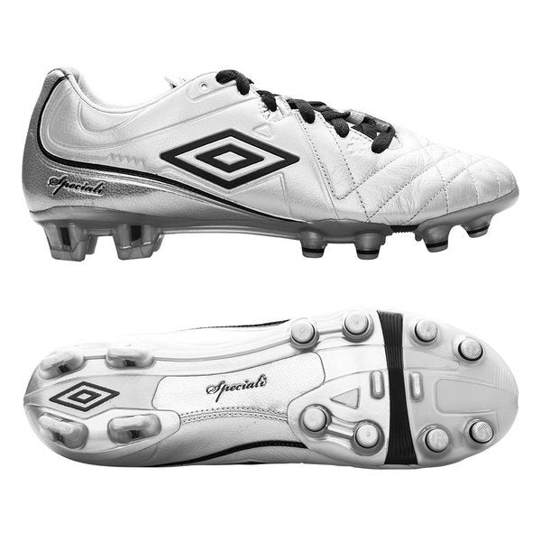 Umbro Speciali Pro 4 HG Hard Ground Football Boots White/Silver