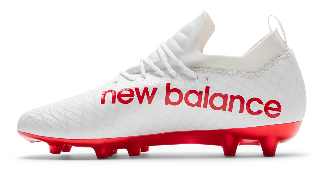 Botas De Futbol Para Terrenos Firmes New Balance Tekela Pro FG Blanco/Rojo