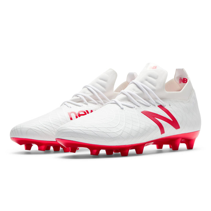 Botas De Futbol Para Terrenos Firmes New Balance Tekela Pro FG Blanco/Rojo