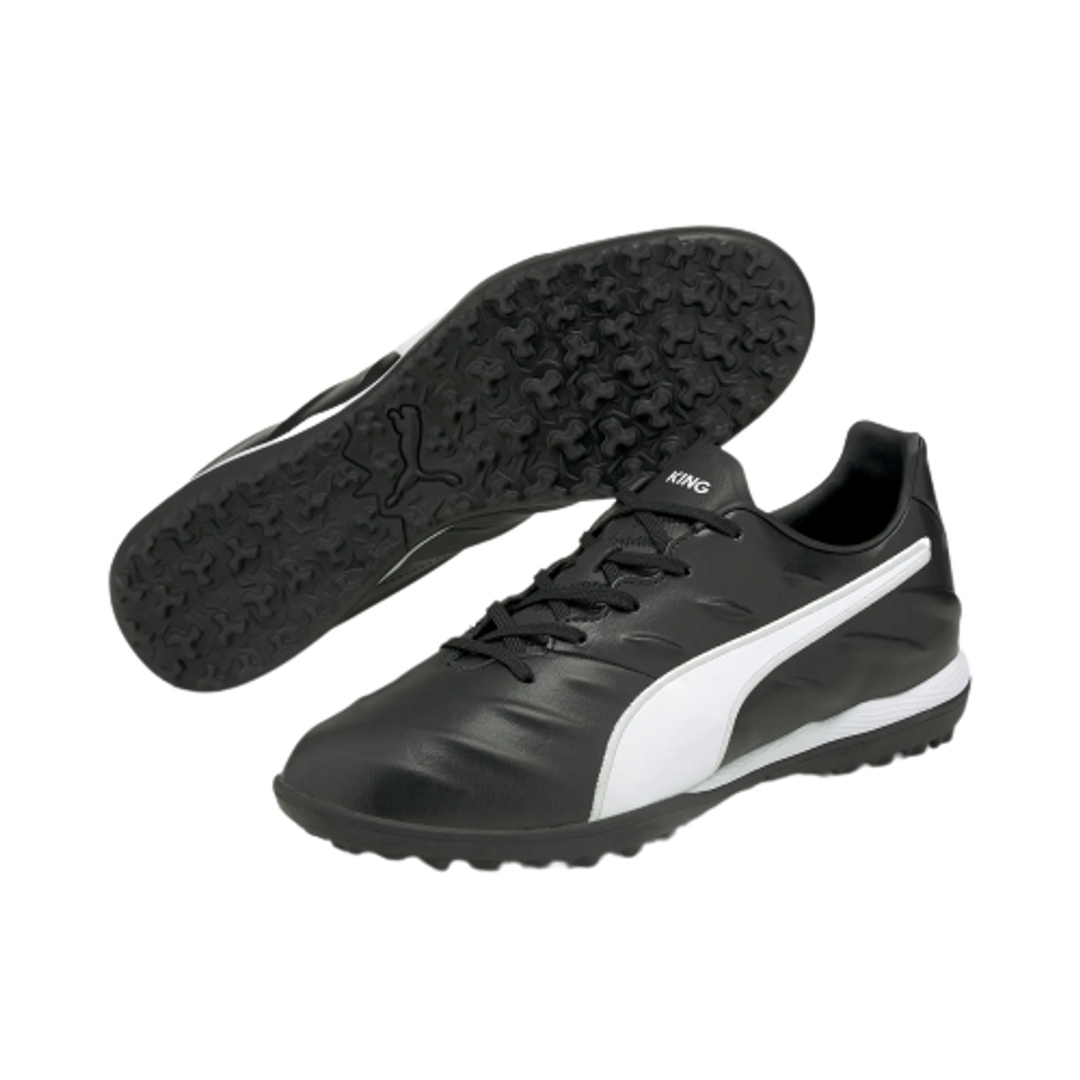 Botas de fútbol Puma King Pro 21 TT Turf negro/blanco