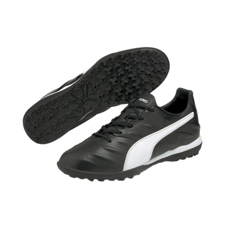Botas de fútbol Puma King Pro 21 TT Turf negro/blanco