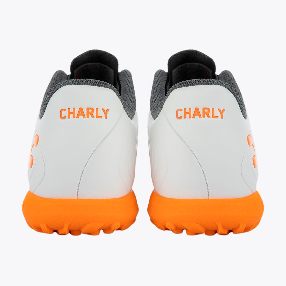 Botas Charly Perseus Select TF para césped blanco/naranja