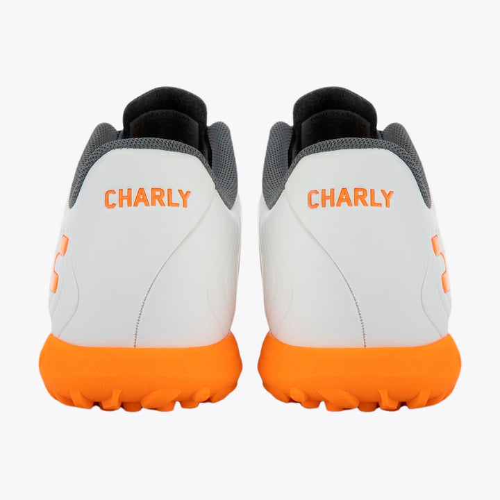 Botas Charly Perseus Select TF para césped blanco/naranja