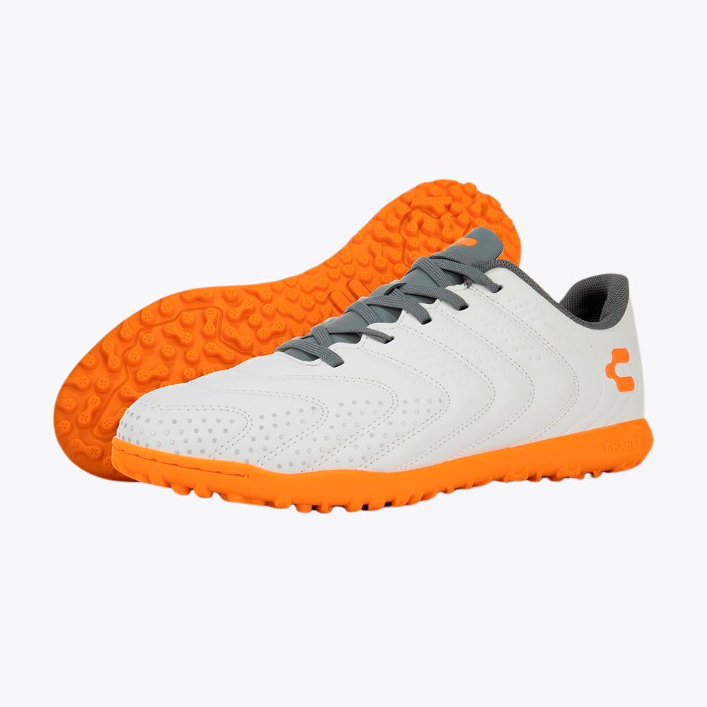 Charly Perseus Select TF Turf Boots White/Orange