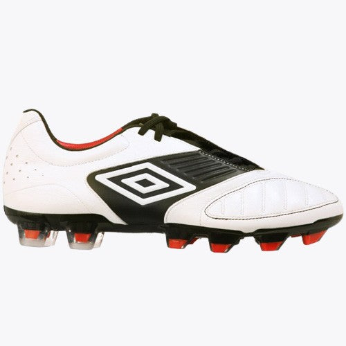 Botas de fútbol para superficies firmes Umbro Geometra Premier FG Blanco/Negro/Rojo