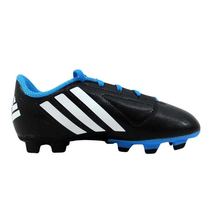 Botas de fútbol adidas Conquisto FG J para niños, color negro y azul
