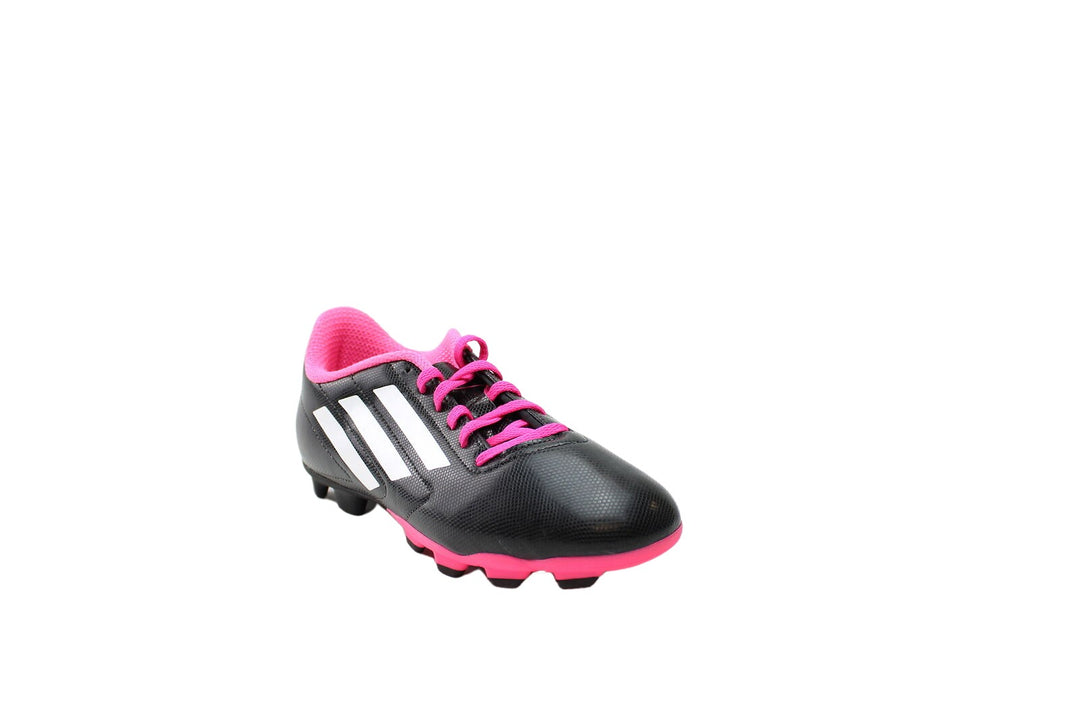 Botas de fútbol para terreno firme adidas Conquisto FG J para niños Negro/Rosa