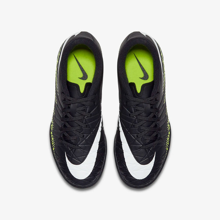 Botas de fútbol Nike Jr HyperVenom Phelon II TF para niños Negro/Blanco/Volt